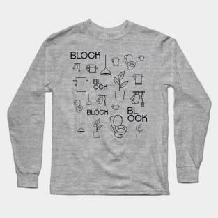 block black flash Long Sleeve T-Shirt